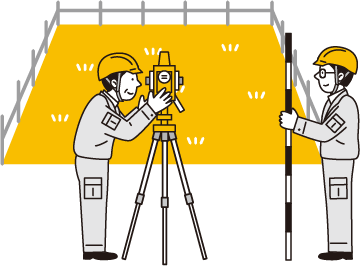 不動産測量イラスト